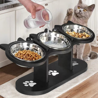 Ciotole Alimenti Animali Domestici Base Antiscivolo Mangiatoia Ciotole Cani Gatti Rialzata - INTERIOR DREAM DESIGN