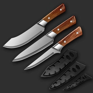 Coltello Materiale Acciaio Con Manico Plastica Diverse Dimensioni Decorazione Cucina Resistente-INTERIOR DREAM DESIGN