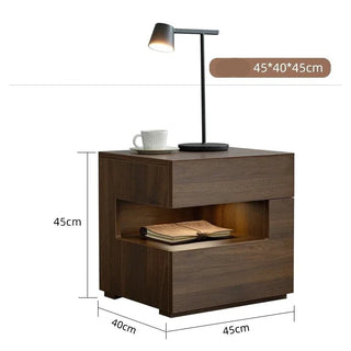 Comodino Colore Nero Marrone Destra Sinistra Legno Elegante Design Casa Camera Letto - INTERIOR DREAM DESIGN