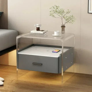 Comodino Diversi Colori Ricaricabile Wireless Piano Per Ricarica Dispositivi Camera Letto-INTERIOR DREAM DESIGN