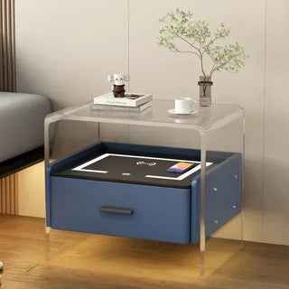 Comodino Diversi Colori Ricaricabile Wireless Piano Per Ricarica Dispositivi Camera Letto-INTERIOR DREAM DESIGN