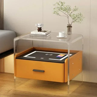 Comodino Diversi Colori Ricaricabile Wireless Piano Per Ricarica Dispositivi Camera Letto-INTERIOR DREAM DESIGN