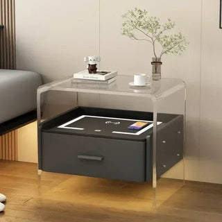 Comodino Diversi Colori Ricaricabile Wireless Piano Per Ricarica Dispositivi Camera Letto-INTERIOR DREAM DESIGN