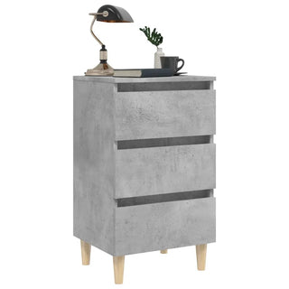 Comodino Grigio Legno 3 Cassetti Arredamento Materiale Resistente Colore Tenue Elegante Arredamento Casa - INTERIOR DREAM DESIGN