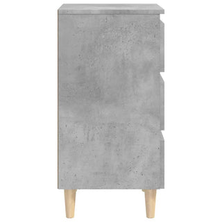 Comodino Grigio Legno 3 Cassetti Arredamento Materiale Resistente Colore Tenue Elegante Arredamento Casa - INTERIOR DREAM DESIGN