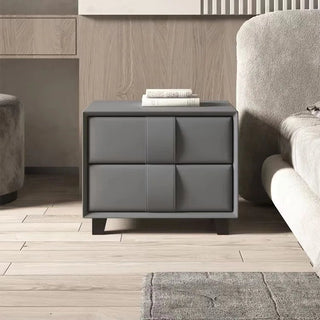 Comodino Materiale Legno Rivestimento Tessuto Diverse Colorazioni Grandi Capacità Resistente Arredo Camera-INTERIOR DREAM DESIGN