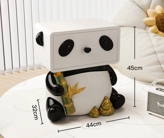 Comodino Modello Panda Design Moderno Decorazione Camera Base Superiore Rettangolare - INTERIOR DREAM DESIGN