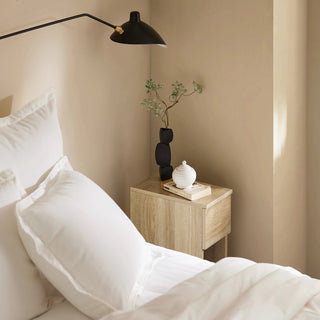 Comodino Piccolo Bianco Nero Marrone Piccolo Camera Letto Legno Resistente Ripiani-INTERIOR DREAM DESIGN