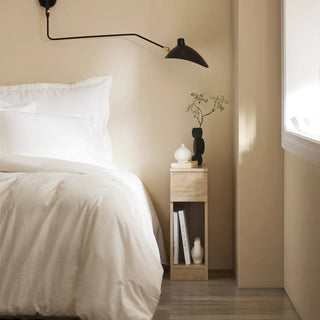 Comodino Piccolo Bianco Nero Marrone Piccolo Camera Letto Legno Resistente Ripiani-INTERIOR DREAM DESIGN