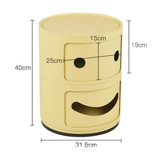 Comodino Simpatico Smile Apribile Contenitore Arredamento Colorato Colori Vivaci Arredo Casa-INTERIOR DREAM DESIGN