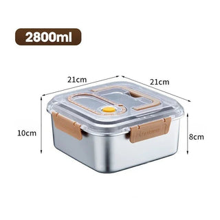 Contenitore Acciaio Inossidabile Conservazione Grigio Beige Utile Resistente Portatile-INTERIOR DREAM DESIGN