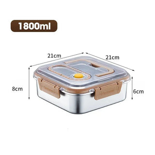 Contenitore Acciaio Inossidabile Conservazione Grigio Beige Utile Resistente Portatile-INTERIOR DREAM DESIGN