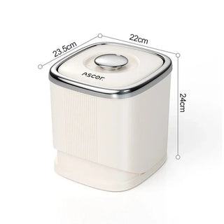 Contenitore Riso Diversi Modelli Bianco Plastica Farina Cucina Organizer Coperchio-INTERIOR DREAM DESIGN