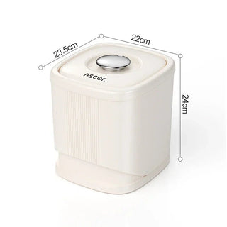 Contenitore Riso Diversi Modelli Bianco Plastica Farina Cucina Organizer Coperchio-INTERIOR DREAM DESIGN