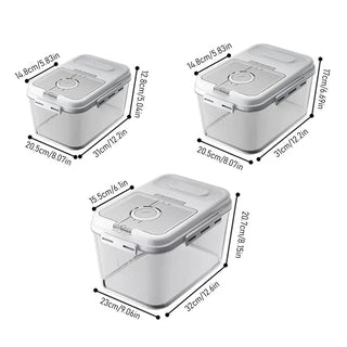 Contenitore Riso Pasta Cereali Plastica Farina Resistente Utile Organizer Cucina Leggero-INTERIOR DREAM DESIGN