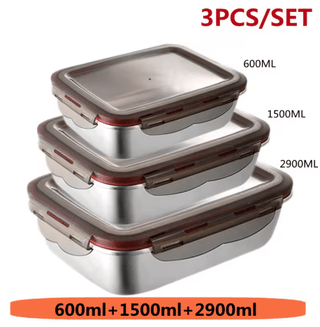 Contenitori Alimenti Diverse Dimensioni Riscaldamento Microonde Conservazione Fresca-INTERIOR DREAM DESIGN