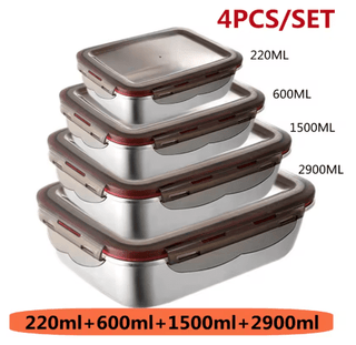 Contenitori Alimenti Diverse Dimensioni Riscaldamento Microonde Conservazione Fresca-INTERIOR DREAM DESIGN