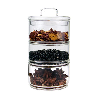 Contenitori Materiale Vetro Trasparente Diverse Dimensioni Contenitori Porta Spezie Decorazione Cucina-INTERIOR DREAM DESIGN