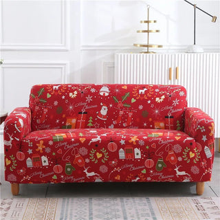 Copridivano Elastico A Fantasia Natale Halloween Varie Misure Babbo Natale Zucche Renne - INTERIOR DREAM DESIGN