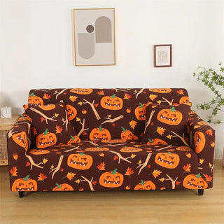 Copridivano Elastico A Fantasia Natale Halloween Varie Misure Babbo Natale Zucche Renne - INTERIOR DREAM DESIGN