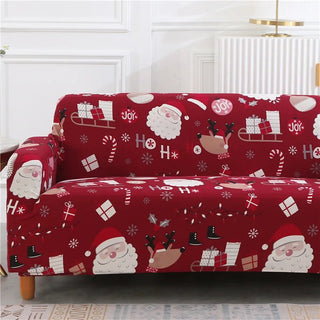 Copridivano Elastico A Fantasia Natale Halloween Varie Misure Babbo Natale Zucche Renne - INTERIOR DREAM DESIGN