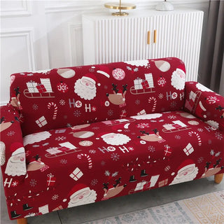 Copridivano Elastico A Fantasia Natale Halloween Varie Misure Babbo Natale Zucche Renne - INTERIOR DREAM DESIGN