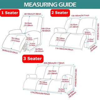 Copripoltrona Reclinabile Copridivano Poltrona Estendibile Diversi Colori Fantasia Tono Tinta Unita-INTERIOR DREAM DESIGN