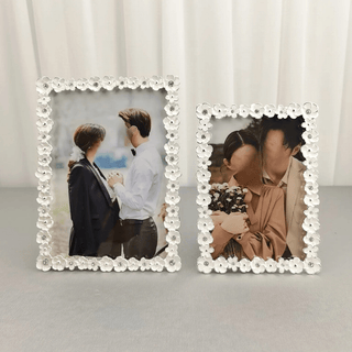 Cornice Materiale Metallo Modello Floreale Arredo Casa Foto Ricordo Design Moderno Creativo-INTERIOR DREAM DESIGN