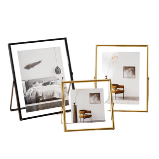 Cornici Diverse Dimensioni Colore Oro Nero Arredamento Decorazione Casa Trasparente-INTERIOR DREAM DESIGN