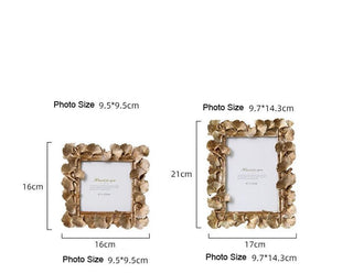 Cornici Oro Decorative Foglie Design Innovativo Materiale Resina Vetro Diverse Dimensioni-INTERIOR DREAM DESIGN