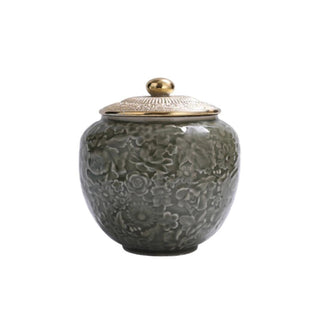 Cremazione Memoriale Urna Animali Domestici Colore Verde Tappo Nappa Decorativa - INTERIOR DREAM DESIGN