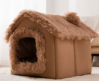 Cuccia Pieghevole Calda Morbida Cani Gatti Design Casetta - INTERIOR DREAM DESIGN