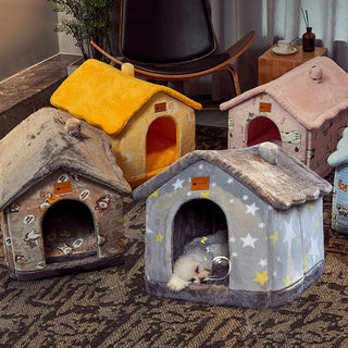Cuccia Pieghevole Calda Morbida Cani Gatti Design Casetta - INTERIOR DREAM DESIGN