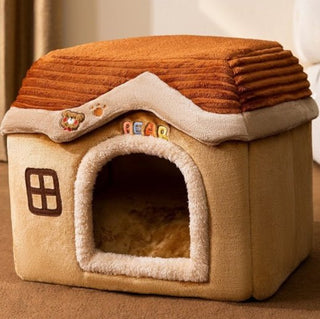 Cuccia Pieghevole Calda Morbida Cani Gatti Design Casetta - INTERIOR DREAM DESIGN