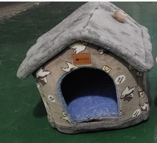 Cuccia Pieghevole Calda Morbida Cani Gatti Design Casetta - INTERIOR DREAM DESIGN