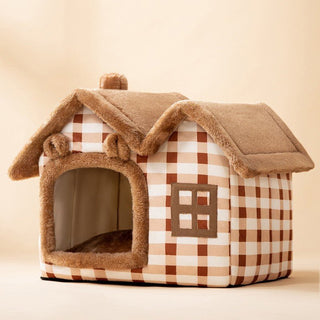 Cuccia Pieghevole Calda Morbida Cani Gatti Design Casetta - INTERIOR DREAM DESIGN