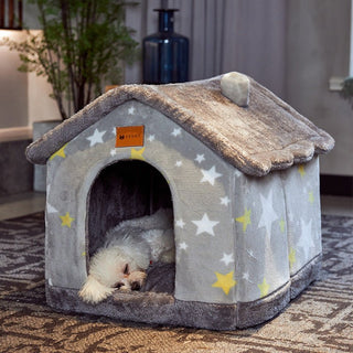 Cuccia Pieghevole Calda Morbida Cani Gatti Design Casetta - INTERIOR DREAM DESIGN