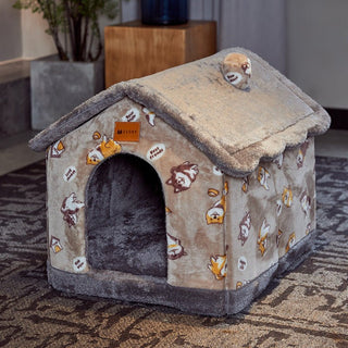 Cuccia Pieghevole Calda Morbida Cani Gatti Design Casetta - INTERIOR DREAM DESIGN
