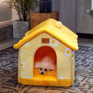 Cuccia Pieghevole Calda Morbida Cani Gatti Design Casetta - INTERIOR DREAM DESIGN