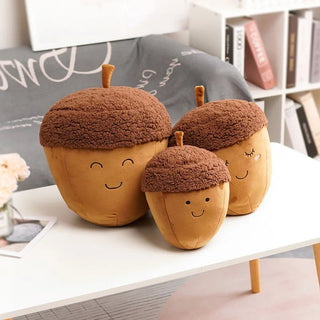 Cuscino Forma Ghianda Noci Simpatico Diverse Dimensioni Riempitivo Morbido Peluche - INTERIOR DREAM DESIGN