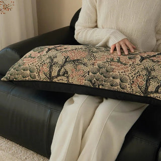 Cuscino Orizzontale Beige Design Fantasia Poliestere Fibra Imbottitura Inclusa-INTERIOR DREAM DESIGN