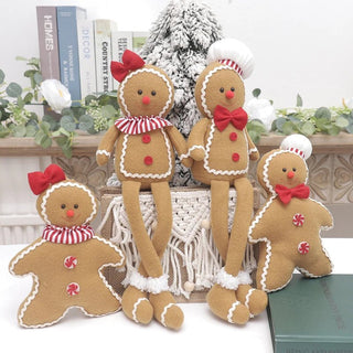 Decorazioni Natalizie Peluche Omino Pan Di Zenzero Natale Arredamento Ornamenti Casa Interno - INTERIOR DREAM DESIGN