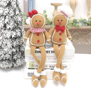 Decorazioni Natalizie Peluche Omino Pan Di Zenzero Natale Arredamento Ornamenti Casa Interno - INTERIOR DREAM DESIGN