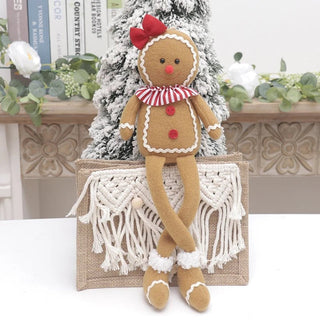 Decorazioni Natalizie Peluche Omino Pan Di Zenzero Natale Arredamento Ornamenti Casa Interno - INTERIOR DREAM DESIGN