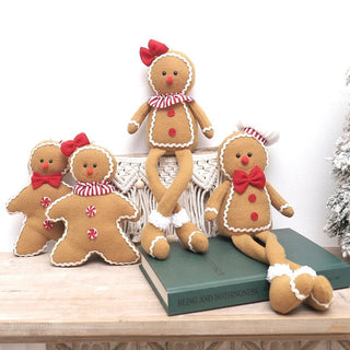 Decorazioni Natalizie Peluche Omino Pan Di Zenzero Natale Arredamento Ornamenti Casa Interno - INTERIOR DREAM DESIGN