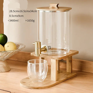 Dispenser Bibite Vetro Trasparente Diversi Modelli Bicchieri Decorazione Casa Cucina Stoviglie-INTERIOR DREAM DESIGN