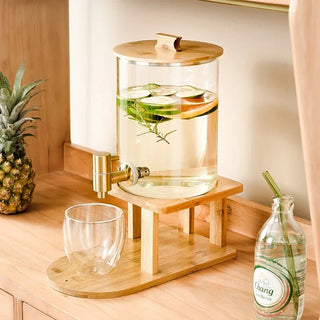 Dispenser Bibite Vetro Trasparente Diversi Modelli Bicchieri Decorazione Casa Cucina Stoviglie-INTERIOR DREAM DESIGN