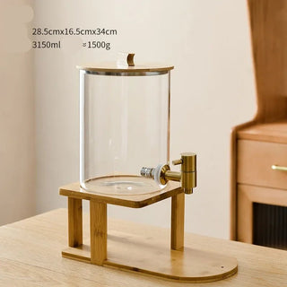 Dispenser Bibite Vetro Trasparente Diversi Modelli Bicchieri Decorazione Casa Cucina Stoviglie-INTERIOR DREAM DESIGN