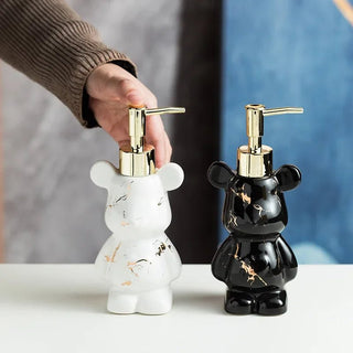 Dispenser Per Sapone In Ceramica Piccole Dimensioni A Forma Di Orso Bello Elegante Design Casa - INTERIOR DREAM DESIGN