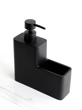 Dispenser Sapone Resina Nero Elegante Minimal Capacità 450ml-INTERIOR DREAM DESIGN